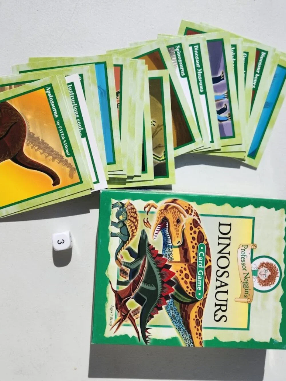 Professor Noggin's Dinosaurs Card Game Fun and Educational Family Trivia Game En